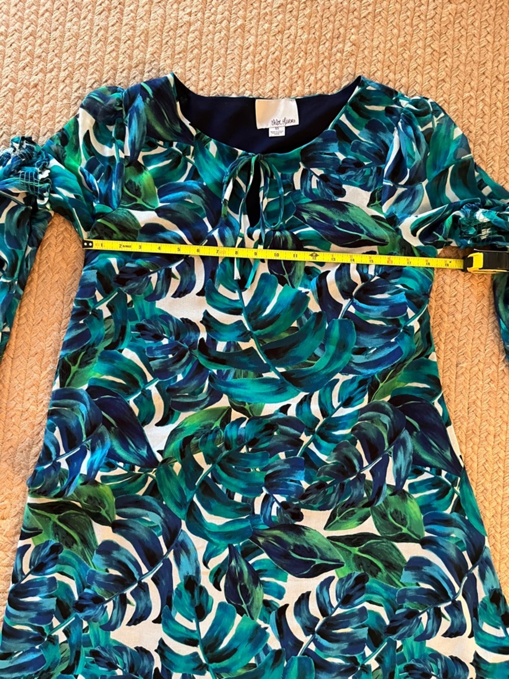 Chloe Oliver from Anthropologie Tropical Palm Leaf Shift Dress - Picture 12 of 15